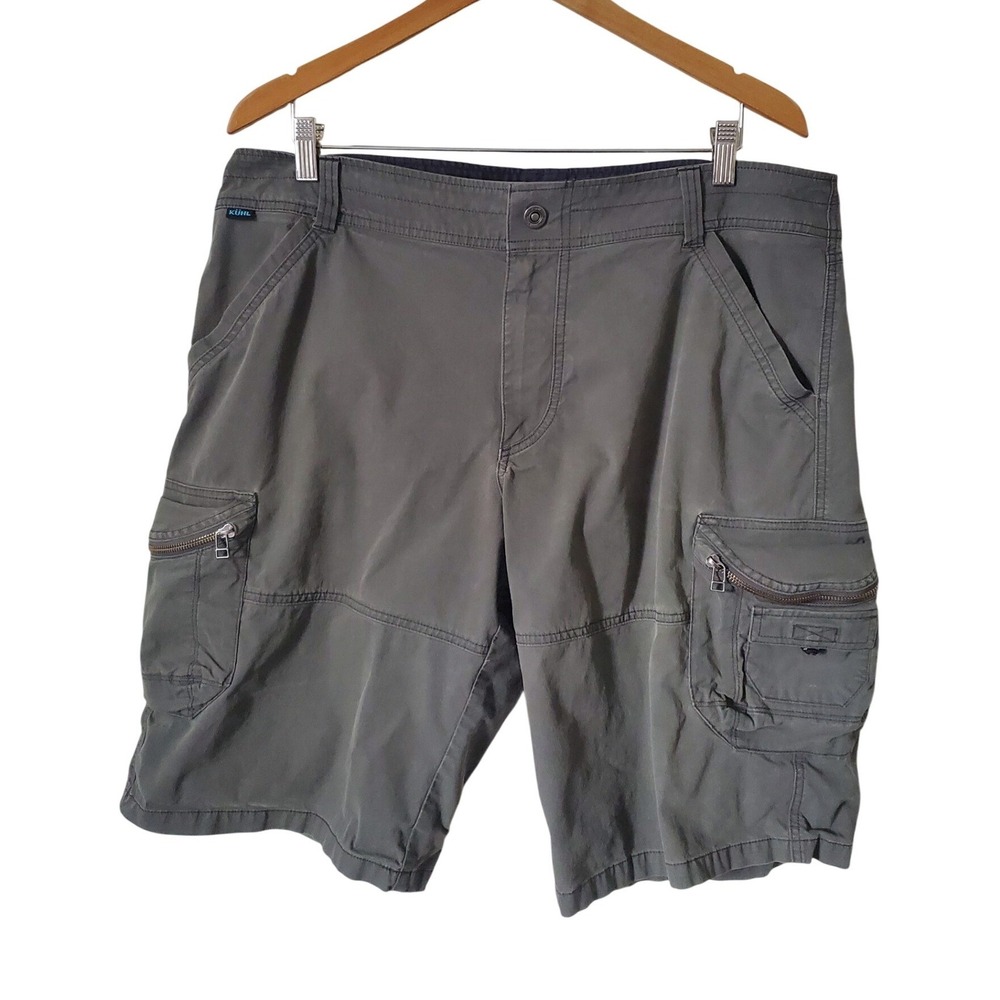 Kuhl Mens Ambush Cargo Shorts Vintage Patina Dye‎ Size 38 Hiking Pockets
